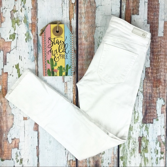 Ag Adriano Goldschmied Denim - AG Jeans Prima Mid Rise Cigarette White Stretch